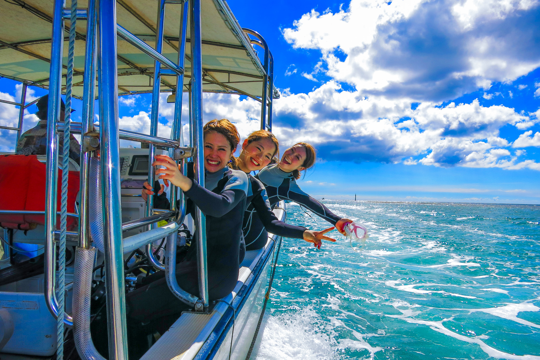 ダイビング、ボート