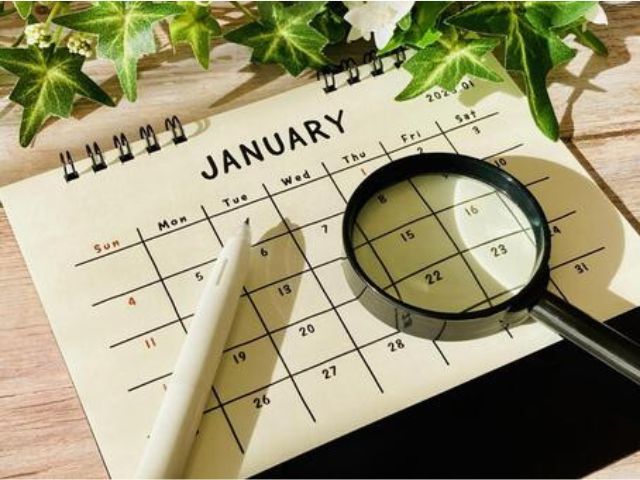 沖縄　恩納村　1月カレンダー