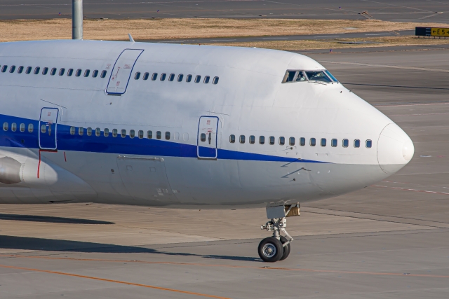 沖縄　ANA 飛行機　ジャンボ機