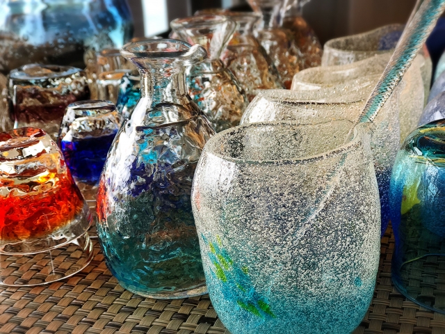 沖縄　恩納村　琉球ガラス