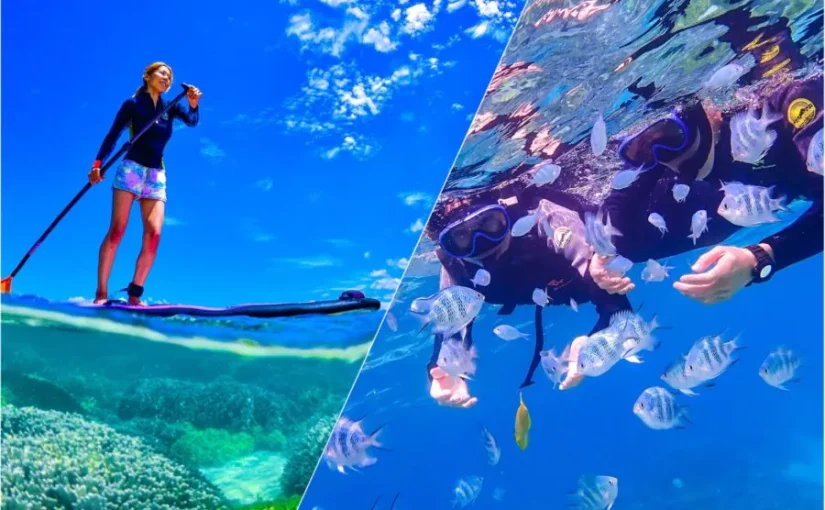 SUP、シュノーケリング 恩納村