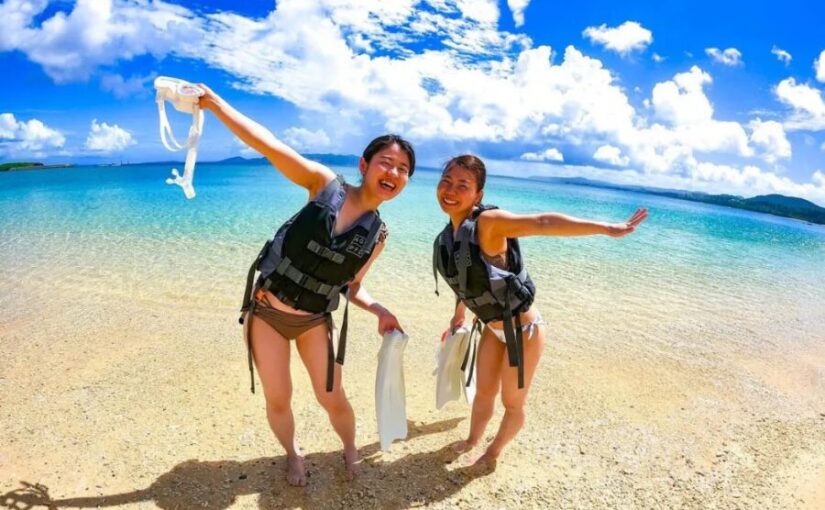 ビーチ、種のケリング、恩納村