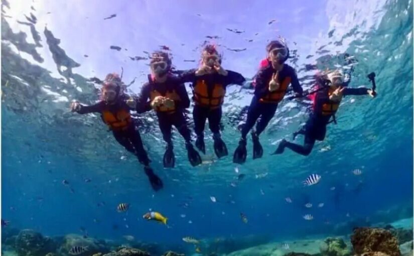 沖縄　恩納村　シュノーケリング