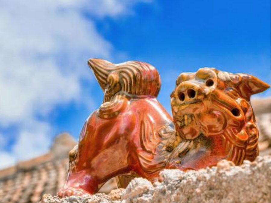 沖縄　恩納村　博物館　シーサー